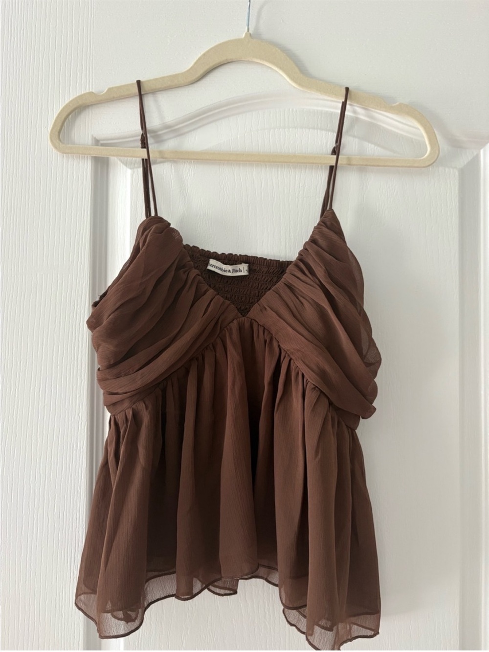 Abercrombie & Fitch Chocolate Brown Chiffon Top